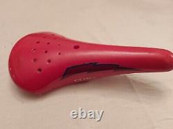 1983 Elina Lightening Bolt Seat in Red Old School BMX