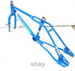 1985 Haro Freestyler Sport Old School BMX Bike Frame & Forks Set Blue Used VGC