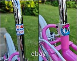 1987 AMMACO FREESTYLER Pink White Classic Old School BMX Bike Bicycle Stunt USA