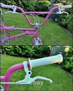 1987 AMMACO FREESTYLER Pink White Classic Old School BMX Bike Bicycle Stunt USA