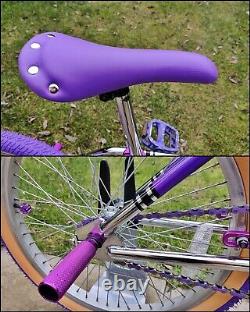 1988 SKYWAY STREET BEAT Rep Chrome Purple Old School BMX Bike USA Freestyler Mid