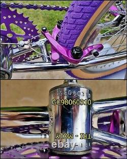 1988 SKYWAY STREET BEAT Rep Chrome Purple Old School BMX Bike USA Freestyler Mid