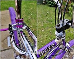 1988 SKYWAY STREET BEAT Rep Chrome Purple Old School BMX Bike USA Freestyler Mid