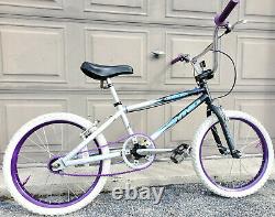 1999 DYNO NITRO Old Mid School BMX Freestyle Bike Blue Grey Silver Black Purple