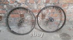 20 x 1 3/8 wheel set front and rear old school bmx