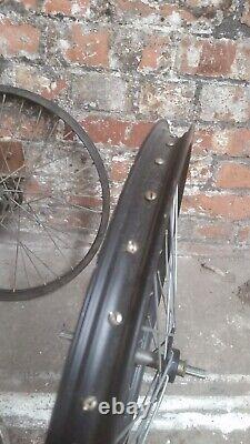 20 x 1 3/8 wheel set front and rear old school bmx
