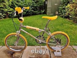 80's LOOPTAIL Old School BMX Bike Chrome Yellow USA Retro Bicycle Expert Vintage