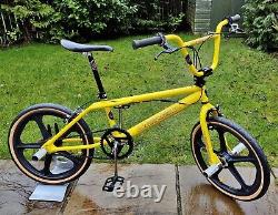 80's Old School BMX Bike Yellow SKYWAY MAGs USA Retro Freestyler Bicycle gt PRO