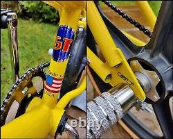 80's Old School BMX Bike Yellow SKYWAY MAGs USA Retro Freestyler Bicycle gt PRO