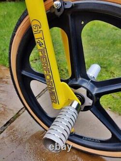 80's Old School BMX Bike Yellow SKYWAY MAGs USA Retro Freestyler Bicycle gt PRO