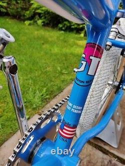 80s Old School BMX Bike USA Retro Freestyle Blue Bicycle Pro Mid Skool Retro