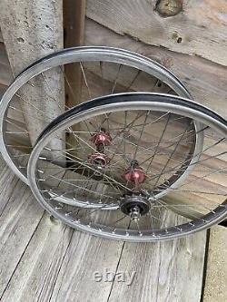 Araya 7x Old School Bmx Wheels Suzue Sealed Hubs Low Flange Haro Gt Jmc Burner