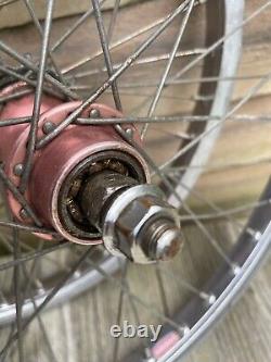 Araya 7x Old School Bmx Wheels Suzue Sealed Hubs Low Flange Haro Gt Jmc Burner