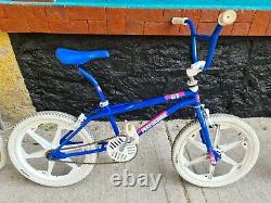 BMX Retro Bike Old school GT performer 1988 blue and pink Rare