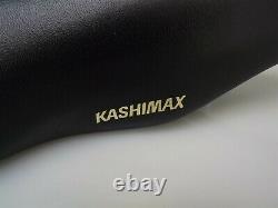 BRAND NEW Kashimax Seat BLACK SMOOTH LEATHER Old School BMX KX4A PADDED SADDLE