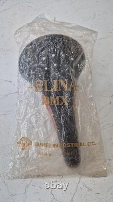 Black Elina Lightning Bolt Old School BMX Saddle Seat ET Kuwahara 1983 PDNP