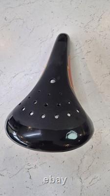 Black Elina Lightning Bolt Old School BMX Saddle Seat ET Kuwahara 1983 PDNP