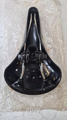 Black Elina Lightning Bolt Old School BMX Saddle Seat ET Kuwahara 1983 PDNP