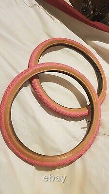 Bmx Panaracer tyres Pink Original 1980s Old school Classic Gt Se Haro Freestyle