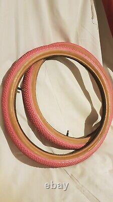 Bmx Panaracer tyres Pink Original 1980s Old school Classic Gt Se Haro Freestyle