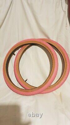 Bmx Panaracer tyres Pink Original 1980s Old school Classic Gt Se Haro Freestyle