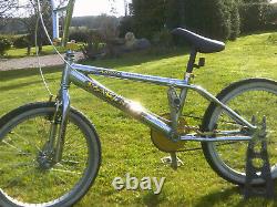 Bmx bike old school type chrome retro cycle