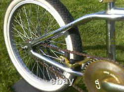 Bmx bike old school type chrome retro cycle