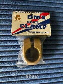 Bmx old school tange seatclamp nos gold