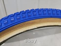 Brand New Blue Cheng Shin Snake Belly Tyres Tires 20x1.75 Retro Old School BMX