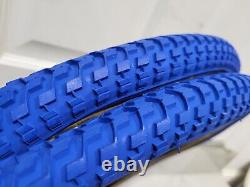 Brand New Blue Cheng Shin Snake Belly Tyres Tires 20x1.75 Retro Old School BMX