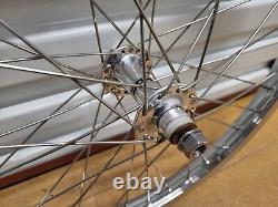 Chrome Araya 7x Wheels With Hutch Hour Glass Hubs Old School BMX