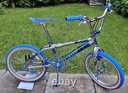 Chrome Blue Old School BMX Bike USA Retro Freestyler Bicycle Pro Mid Skool rare