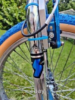 Chrome Blue Old School BMX Bike USA Retro Freestyler Bicycle Pro Mid Skool rare