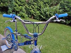 Chrome Blue Old School BMX Bike USA Retro Freestyler Bicycle Pro Mid Skool rare