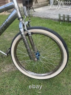 Chrome Old School Bmxpk Ripper Lookwhitewalls/mags/pad Set Etcrestolook
