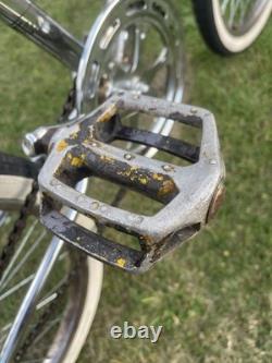 Chrome Old School Bmxpk Ripper Lookwhitewalls/mags/pad Set Etcrestolook