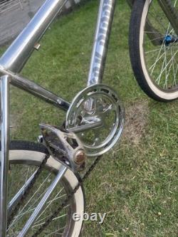 Chrome Old School Bmxpk Ripper Lookwhitewalls/mags/pad Set Etcrestolook