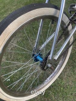Chrome Old School Bmxpk Ripper Lookwhitewalls/mags/pad Set Etcrestolook