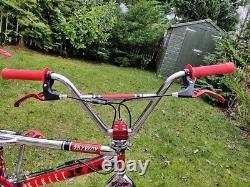 Chrome Red Old School BMX Bike USA Stunt Retro Vintage Freestyler Bicycle RARE
