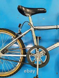 Chrome Stormer Sting Old School BMX Bike Early 80s Gum Wall Tyres