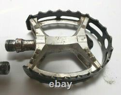 EARLY 1980's SUNTOUR XC-I 9/16 PEDALS WOW SILVER/BLACK OLD SCHOOL BMX