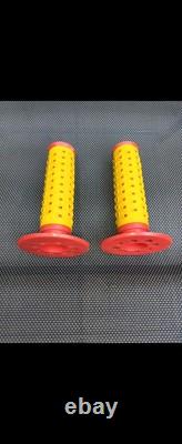 Early 80's Old School, Oakley B -1B Guidence System. BMX Grips Red / Yellow