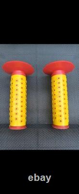 Early 80's Old School, Oakley B -1B Guidence System. BMX Grips Red / Yellow