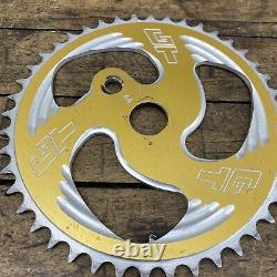 GT Overdrive Sprocket 44t Old Mid School BMX GOLD Chain Ring 44