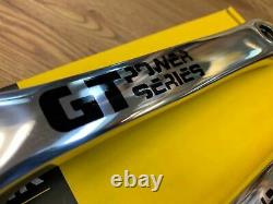 GT Power Series Alloy Old School BMX Cranks Polished Complet with Bottom Bracket
