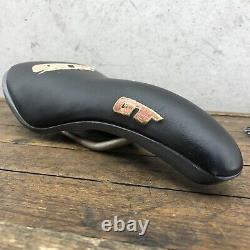 GT Speed Series Seat BMX CROMO Stitched Old Mid School Racing Viscount Saddle