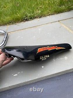 Genuine 80's Old School BMX ELINA LIGHTNING BOLT SEAT 1983 For Kuwahara Et Kz1