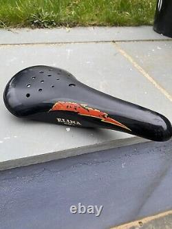 Genuine 80's Old School BMX ELINA LIGHTNING BOLT SEAT 1983 For Kuwahara Et Kz1