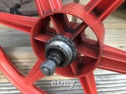 Genuine Old School Bmx Bernardi Mozzi 20 Survivor red Mag Wheels raleigh burner