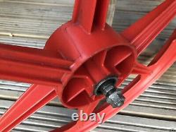 Genuine Old School Bmx Bernardi Mozzi 20 Survivor red Mag Wheels raleigh burner